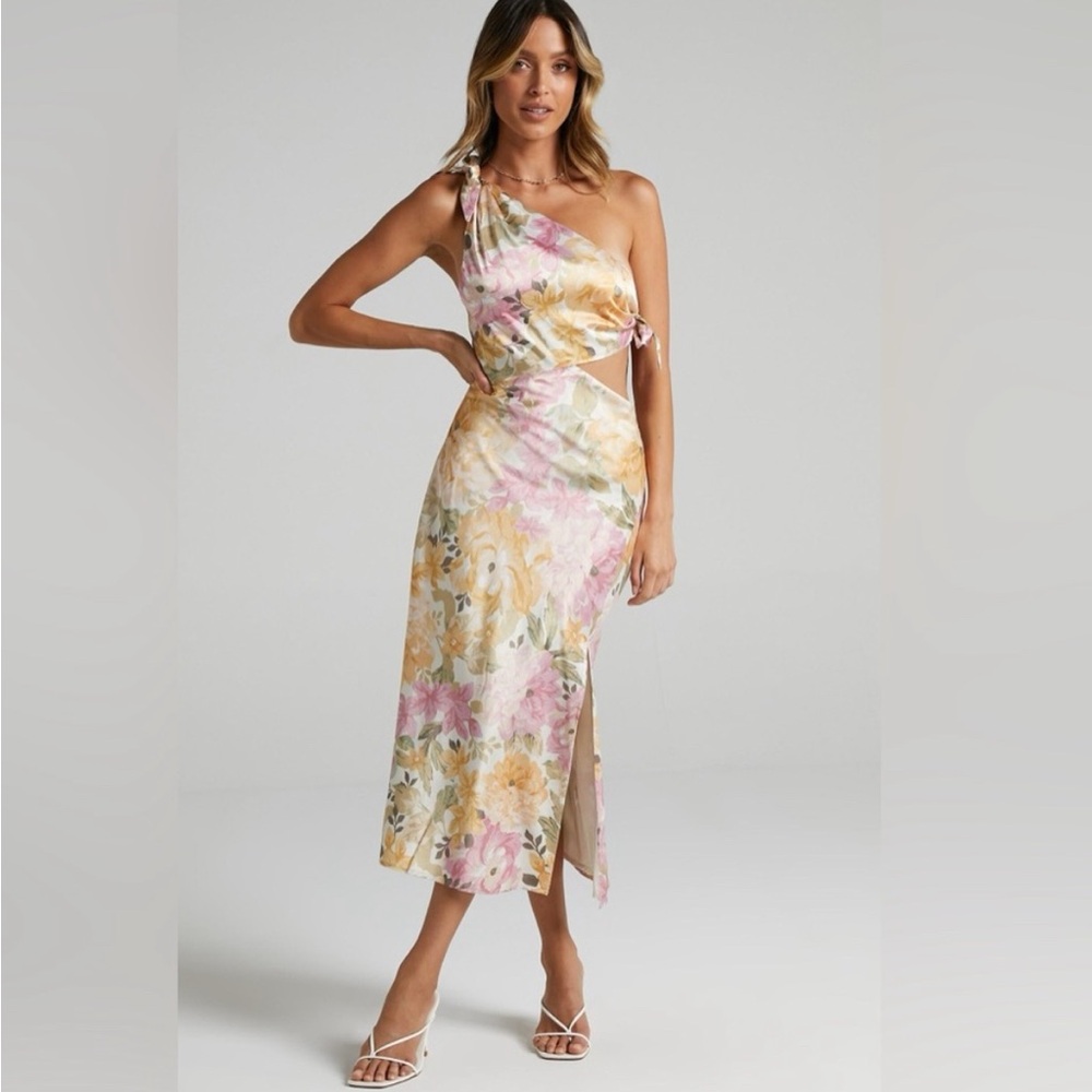 Showpo Floral One-Shoulder Dress